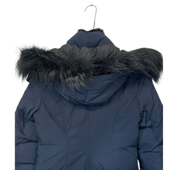 NWT NOIZE | Navy Kristel Mid Length Winter Parka Coat XS - Picture 4 of 7